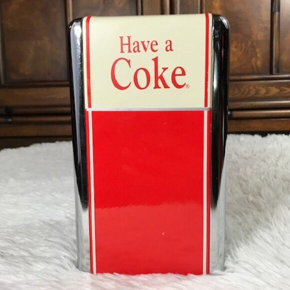 Vintage Coca-Cola 'Have a Coke' Metal Arch Top Napkin Dispenser - Picture 4 of 9
